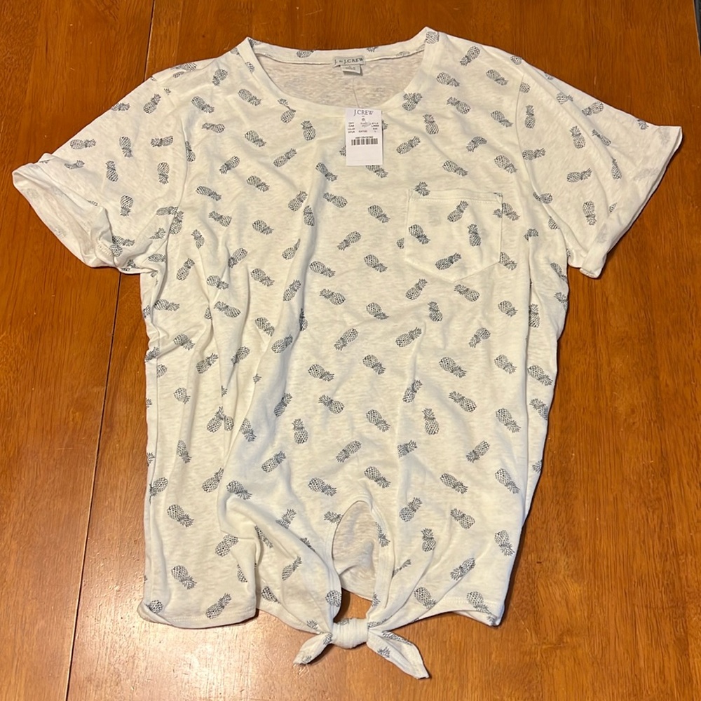 J. Crew Pineapple Print T-shirt Size L